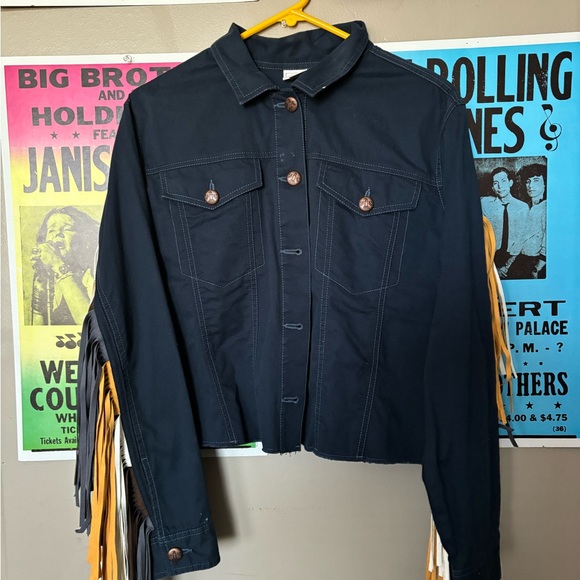 Y2K Vintage Festival Ariat Indigo Tribe Fringe Jacket - Picture 5 of 8